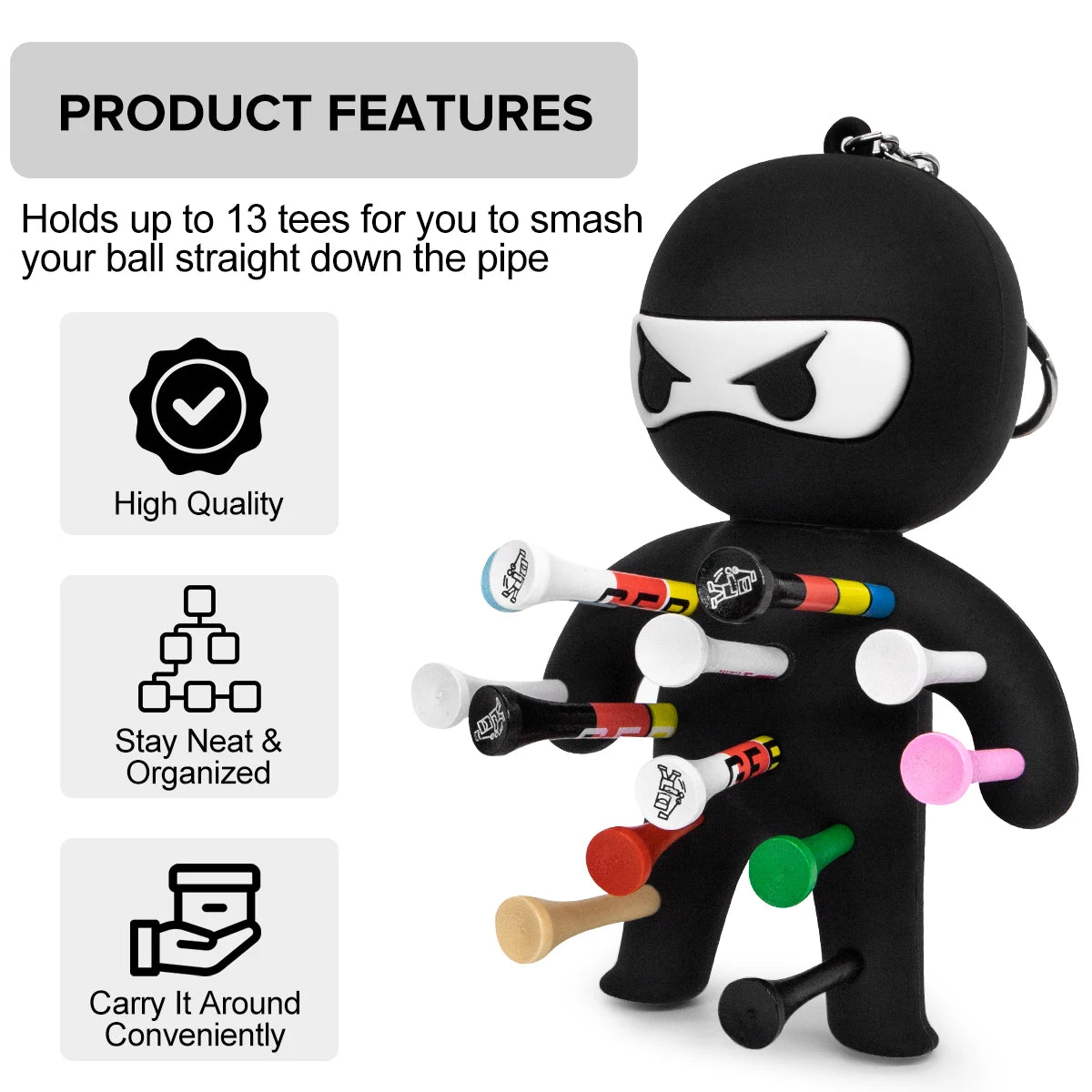 Ninja Tee Holder Keychain